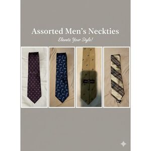 4 Men's DESIGNER Neck Ties Neckties Beautiful and Stylish